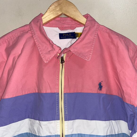 Polo Ralph Lauren Chore Work Jacket Poplin Pastel Colorblock Women Size XL $248 - Picture 3 of 12